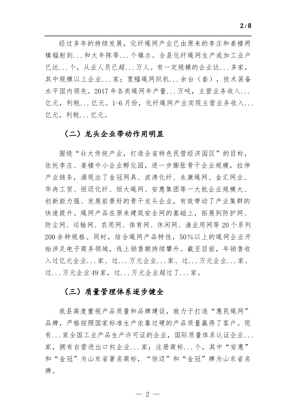 关于加快新旧动能转换推动绳网产业提档升级的调研报告材料.docx_第2页