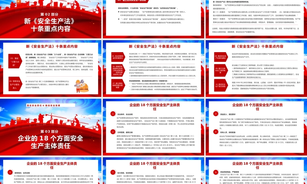 红色大气新安全生产法解读学习动态PPT模板.pptx