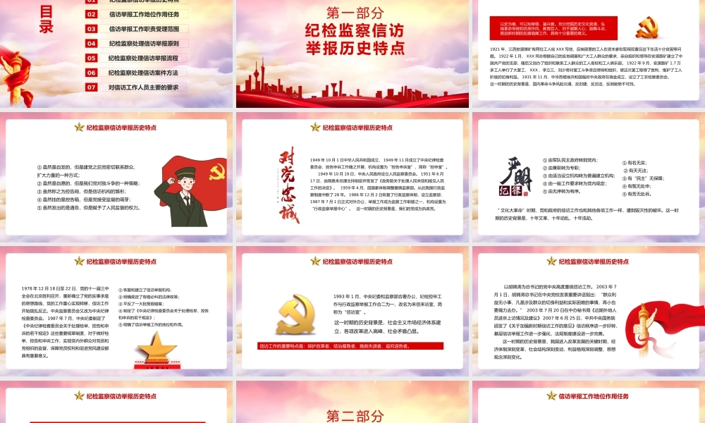 红色检委员监察信访举报课件动态PPT模板.pptx