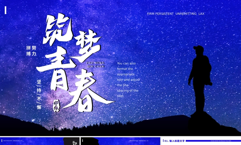 蓝色星空简约风企业文化宣传PPT模板.pptx