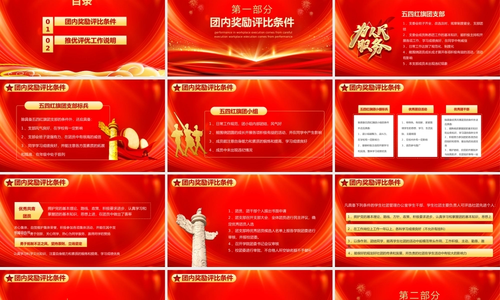 红色五四青年节推优与评优动态PPT模板.pptx