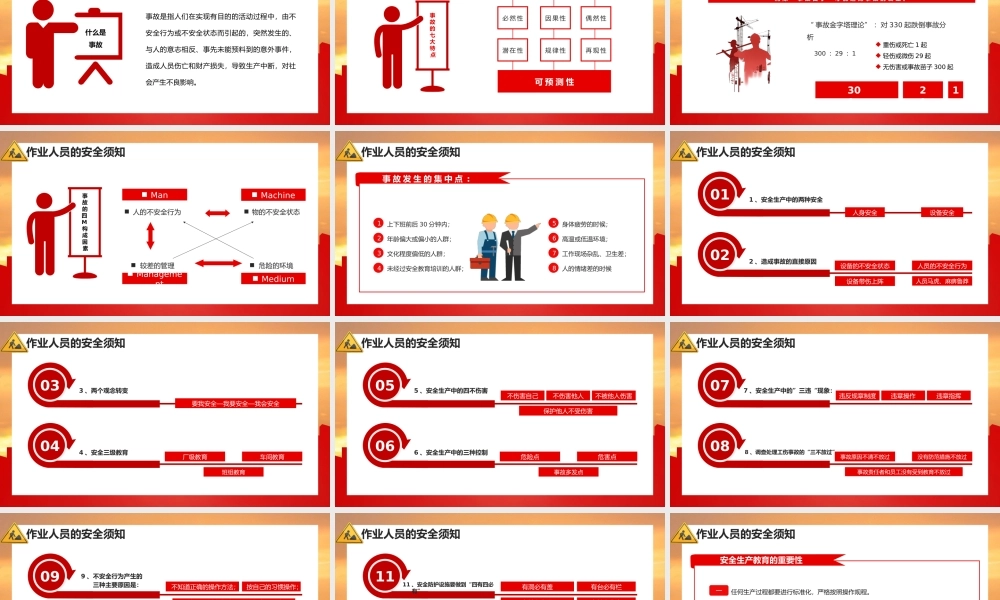 红色企业工厂安全生产知识培训（上）PPT模板.pptx