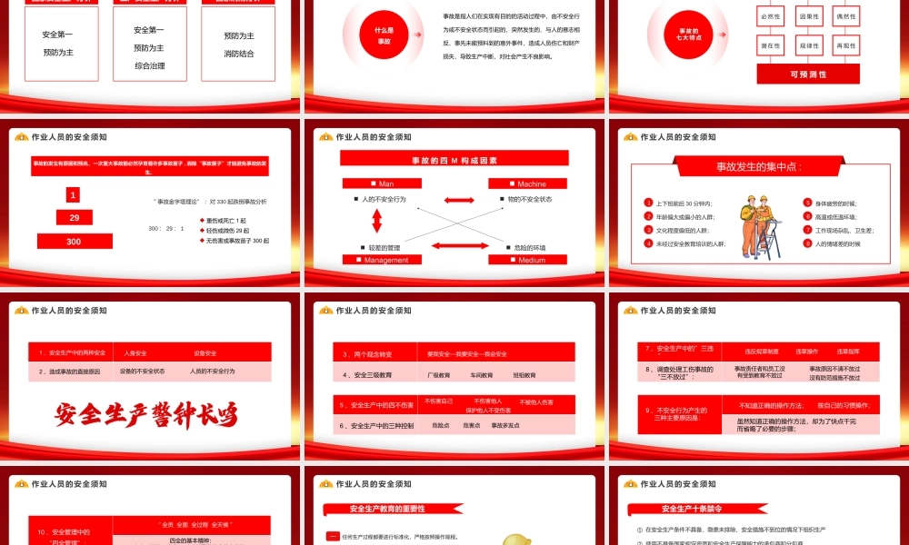 2022年企业安全生产知识培训讲座PPT课件（带内容）.pptx
