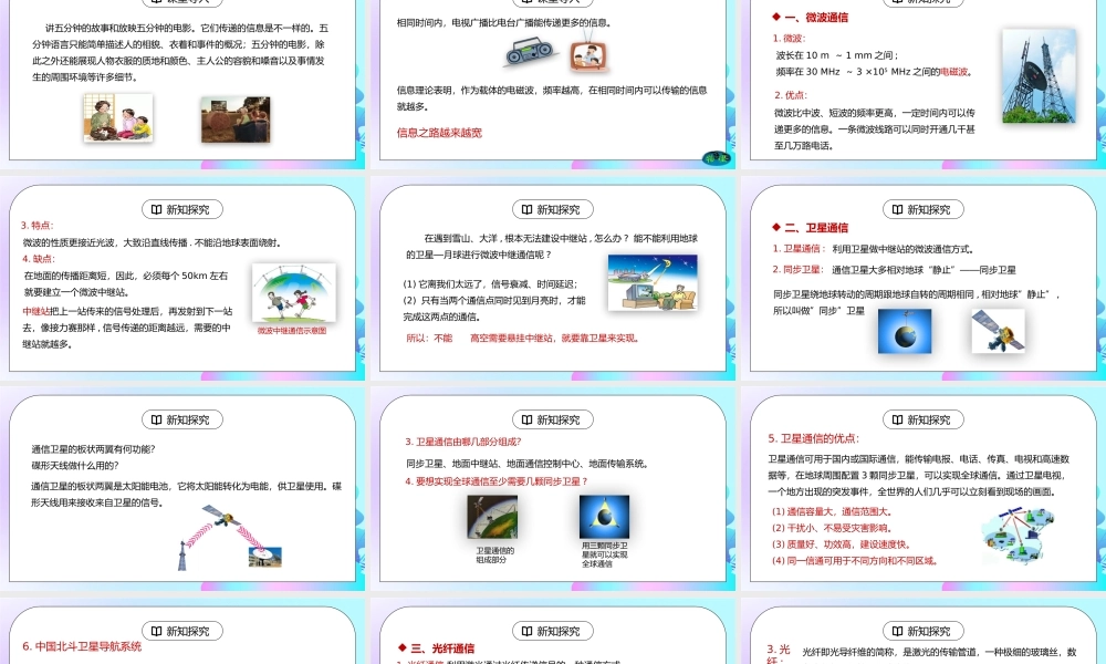 人教版九年级物理第九单元《信息的传递-越来越宽的信息之路》PPT课件.pptx