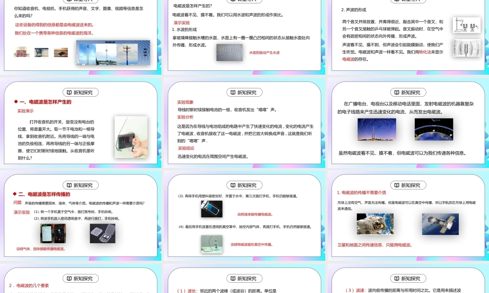 人教版九年级物理第九单元《信息的传递-电磁波的海洋》PPT课件.pptx