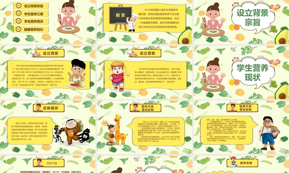 2022全国学生营养日主题班会PPT课件（带内容）.pptx