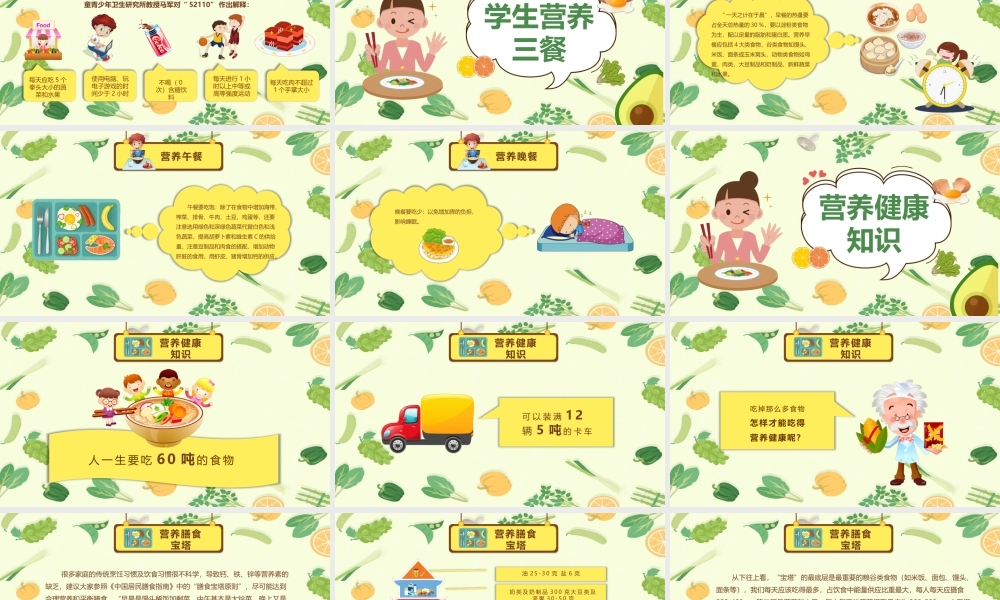 2022全国学生营养日主题班会PPT课件（带内容）.pptx