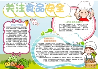 关注食品安全手抄报清新可爱食品安全简介小报.docx