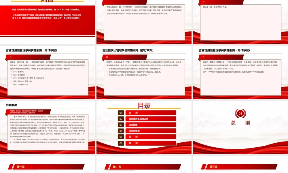 2022《营业性演出管理条例实施细则》全文学习PPT课件（带内容）.ppt