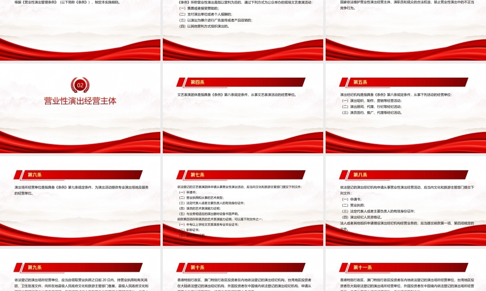 2022《营业性演出管理条例实施细则》全文学习PPT课件（带内容）.ppt