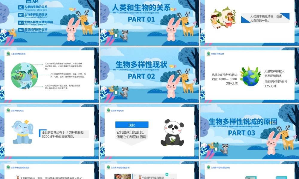 5月22日国际生物多样日PPT生物多样性介绍生物多样性保护PPT课件（带内容）.pptx