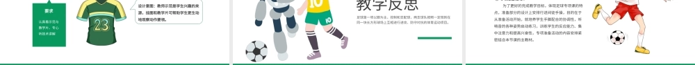 高中足球说课比赛绿色创意简约PPT模板.pptx