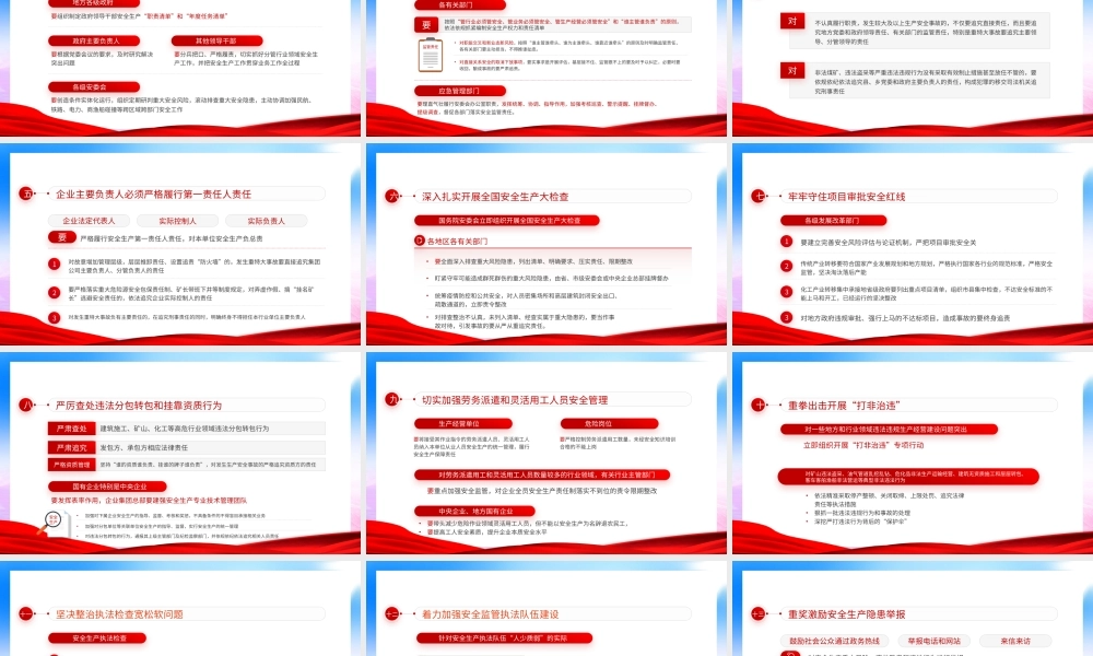 安全生产月主题知识红色简约PPT模板.pptx