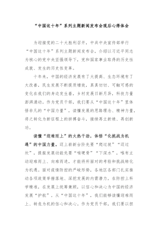 “中国这十年”系列主题新闻发布会观后心得体会2篇.docx