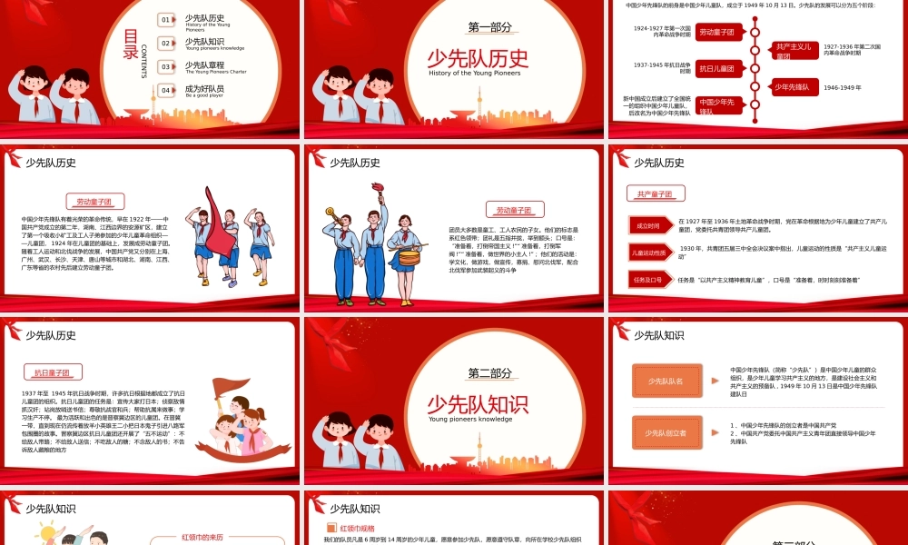 红领巾我会戴小学少先队入队队前教育PPT模板.pptx