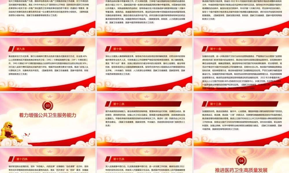 学习贯彻2022《深化医药卫生体制改革2022年重点工作任务》全文PPT课件（带内容）.pptx