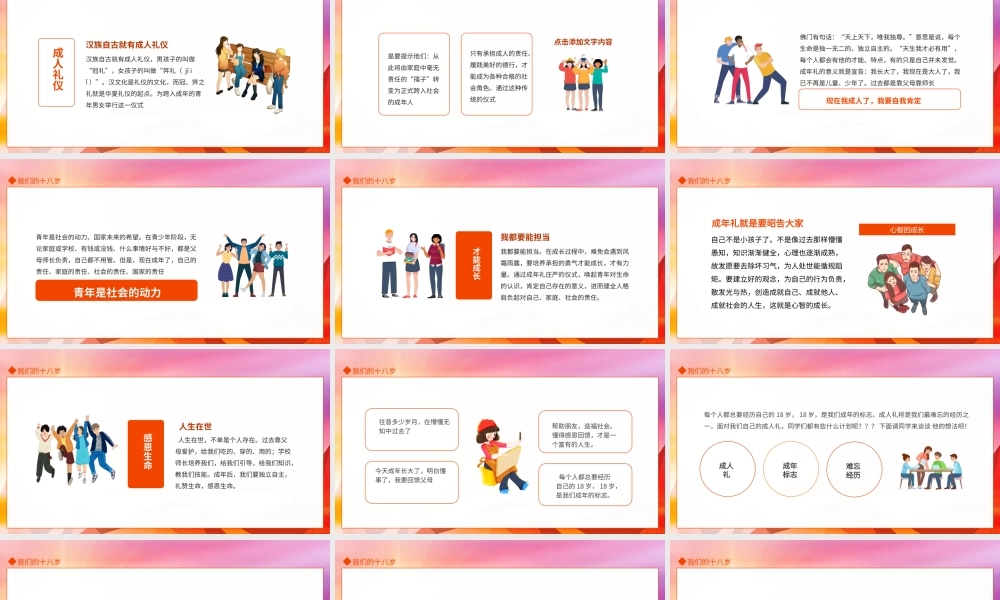 我们的十八岁主题班会PPT课件（带内容）.ppt