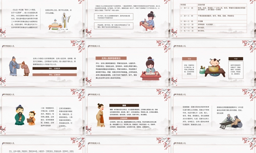 传统成人礼介绍动态PPT模板.pptx