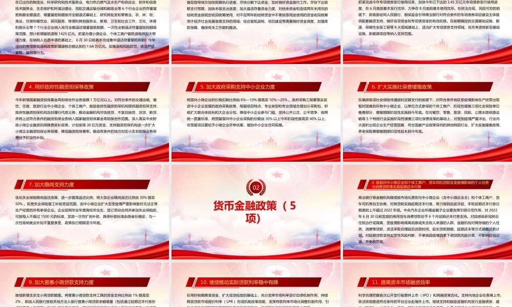 2022年《扎实稳住经济一揽子政策措施》（六个方面33项措施）全文学习PPT课件（带内容）.pptx