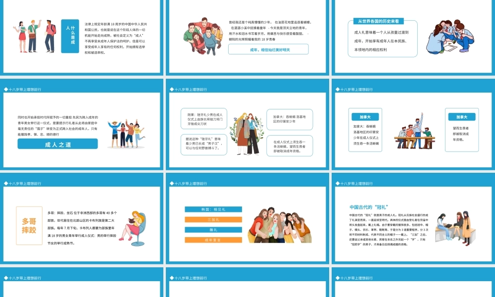 十八岁带上理想前行相信灿烂美好明天动态PPT.pptx