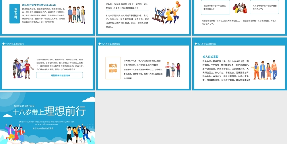 十八岁带上理想前行相信灿烂美好明天动态PPT.pptx