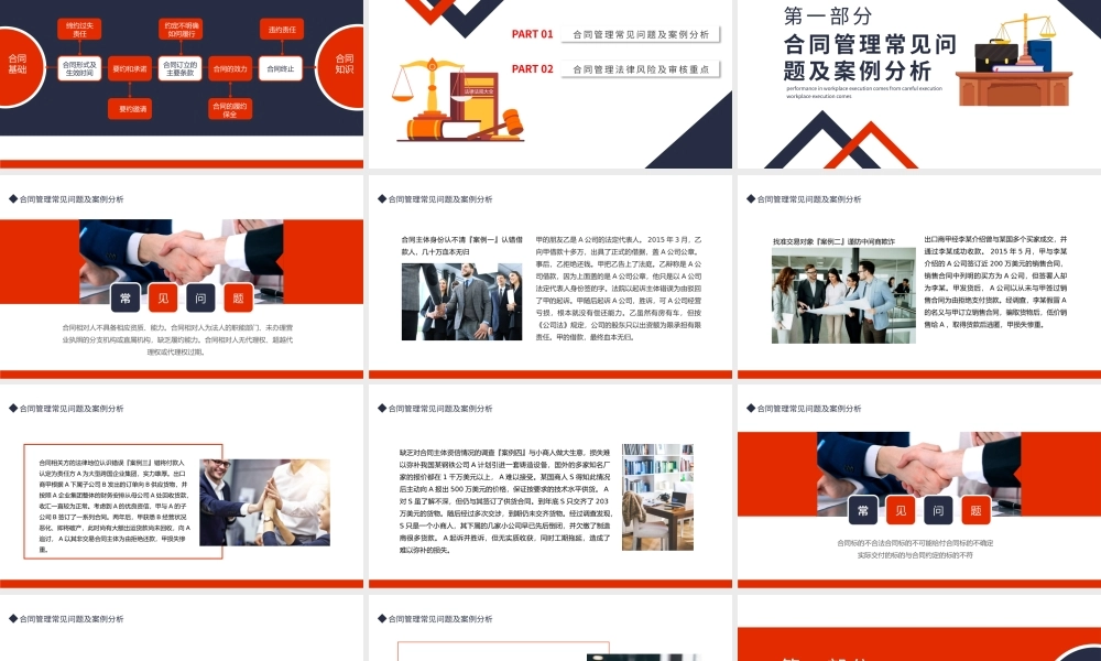 合同管理的法律风险及审核实务PPT简约风风险管理培训专题课件模板.pptx