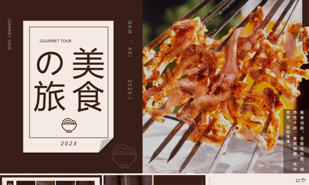 旅行中的美食见闻PPT模板.pptx