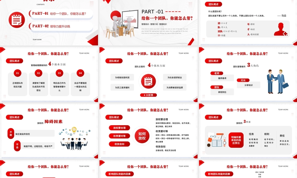 企业管理培训PPT团队管理和领导力修炼PPT课件（带内容）.ppt