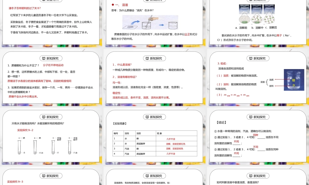 人教版九年级化学下册第二单元《溶液-溶液的形成》PPT课件.pptx