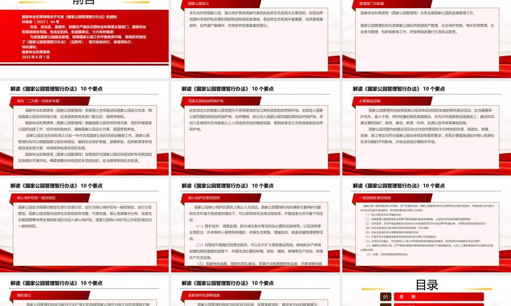 2022《国家公园管理暂行办法》全文学习PPT课件（带内容）.pptx