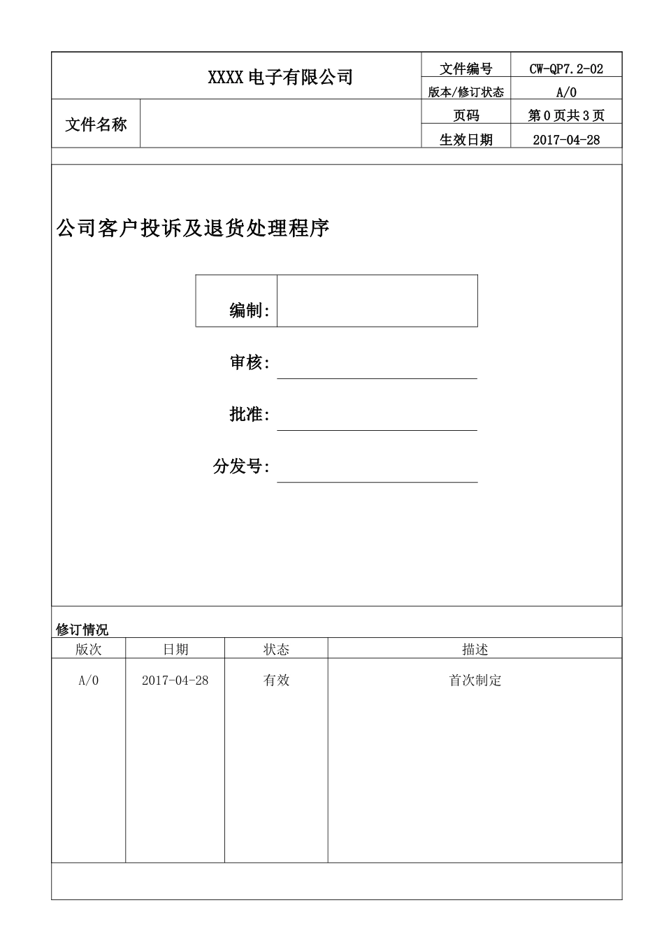 公司客户投诉及退货处理程序.docx_第1页