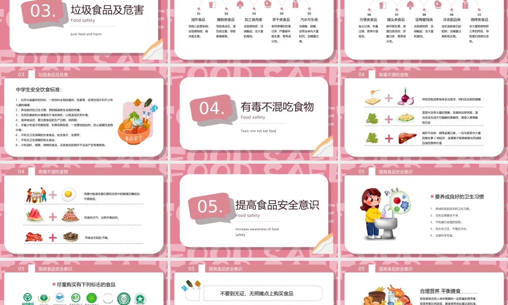 食品安全主题班会PPT课件（带内容）.ppt