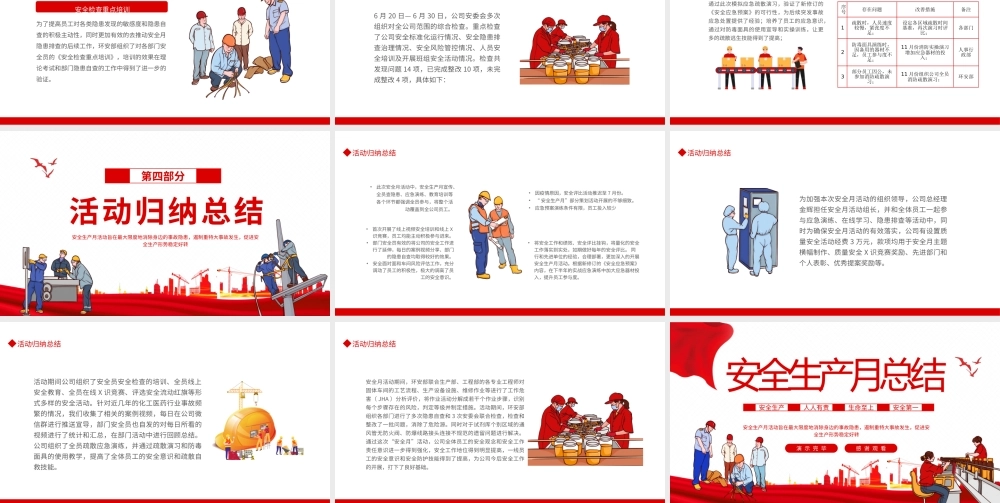 2022安全生产月安全培训工作总结PPT课件（带内容）.pptx