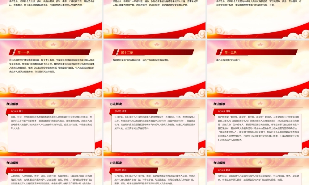 深入学习2022《未成年人文身治理工作办法》全文PPT课件（带内容）.pptx