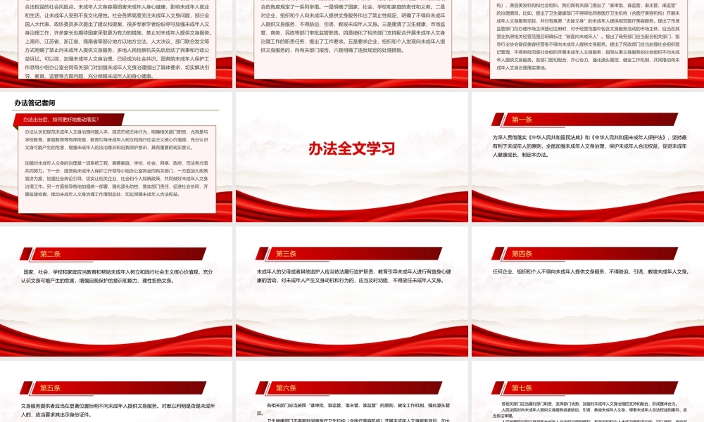 2022《未成年人文身治理工作办法》全文学习PPT课件（带内容）.pptx