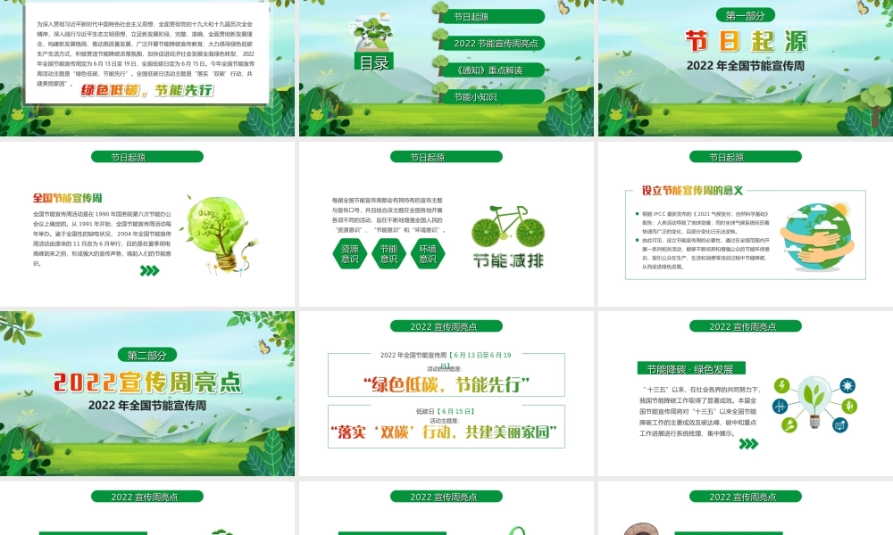 2022全国节能宣传周PPT大力倡导绿色低碳生产生活方式积极营造节能降碳浓厚氛围PPT课件（带内容）.ppt