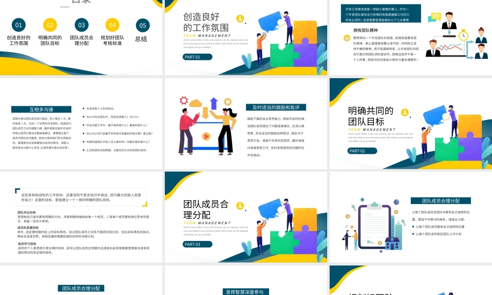 团队管理经验分享蓝色扁平商务PPT模板.pptx