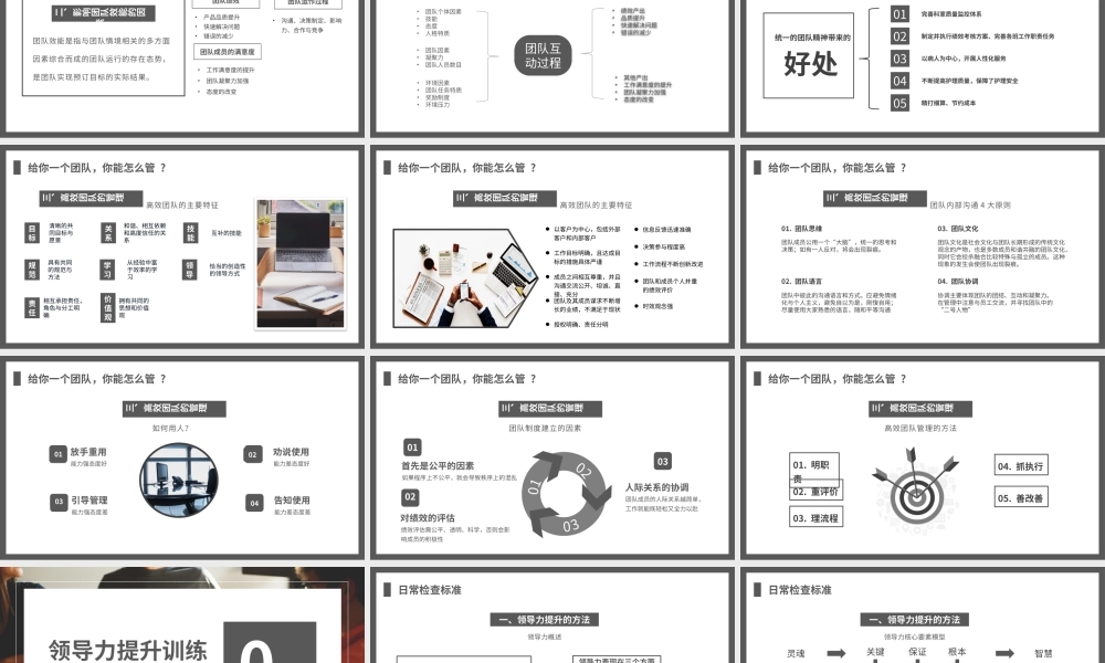 灰色简约风团队管理和领导力修炼PPT模板.pptx