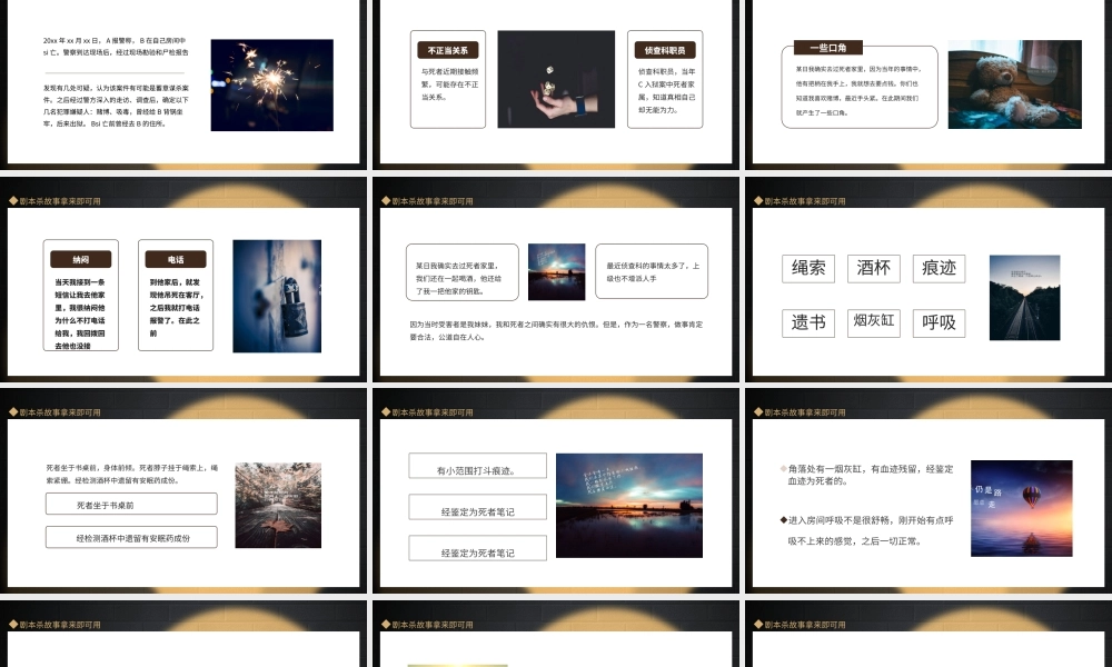 剧本杀故事拿来即可用PPT课件（带内容）.ppt