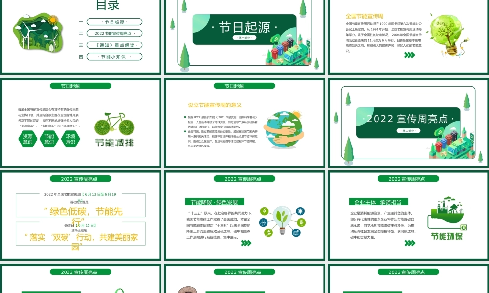 2022年全国节能宣传周PPT低碳节能先行落实双碳行动共建美丽家园节能主题培训PPT课件（带内容）.pptx