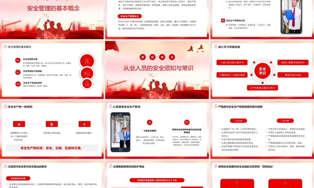 红色党政风企业安全生产培训PPT课件.pptx