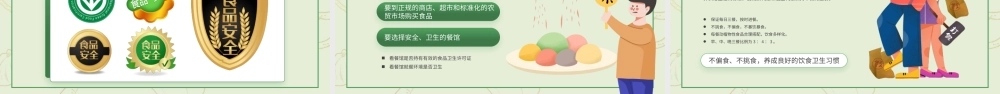 绿色简约食品安全主题班会PPT模板.pptx