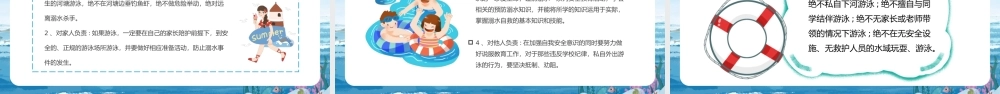 蓝色预防溺水人人有责夏天暑假儿童安全教育PPT模板.pptx