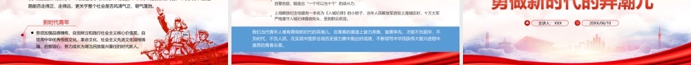高擎“五面旗” 答好“五张卷”勇做新时代的弄潮儿PPT新时代共青团员“五个模范”PPT课件（带内容）.ppt