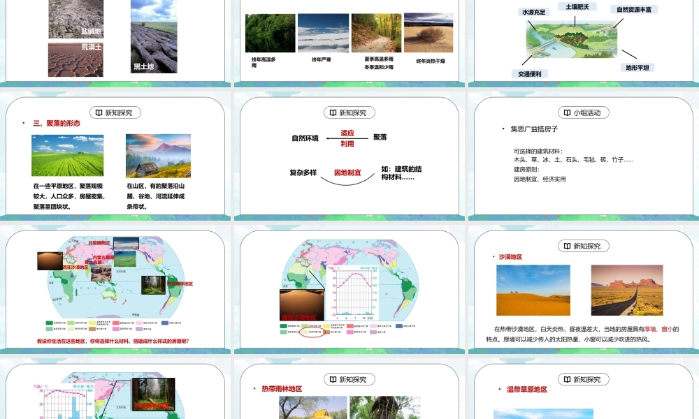 人教版七年级地理上册第四单元《居民与聚落-人类的聚居地聚落》PPT课件.pptx