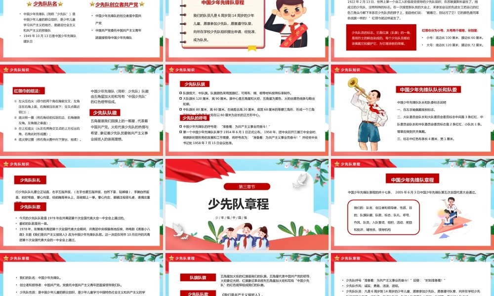 卡通风校园少先队入队前教育ppt模板.pptx