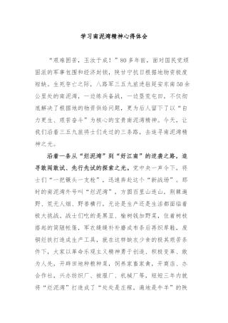 学习南泥湾精神心得体会3篇.docx