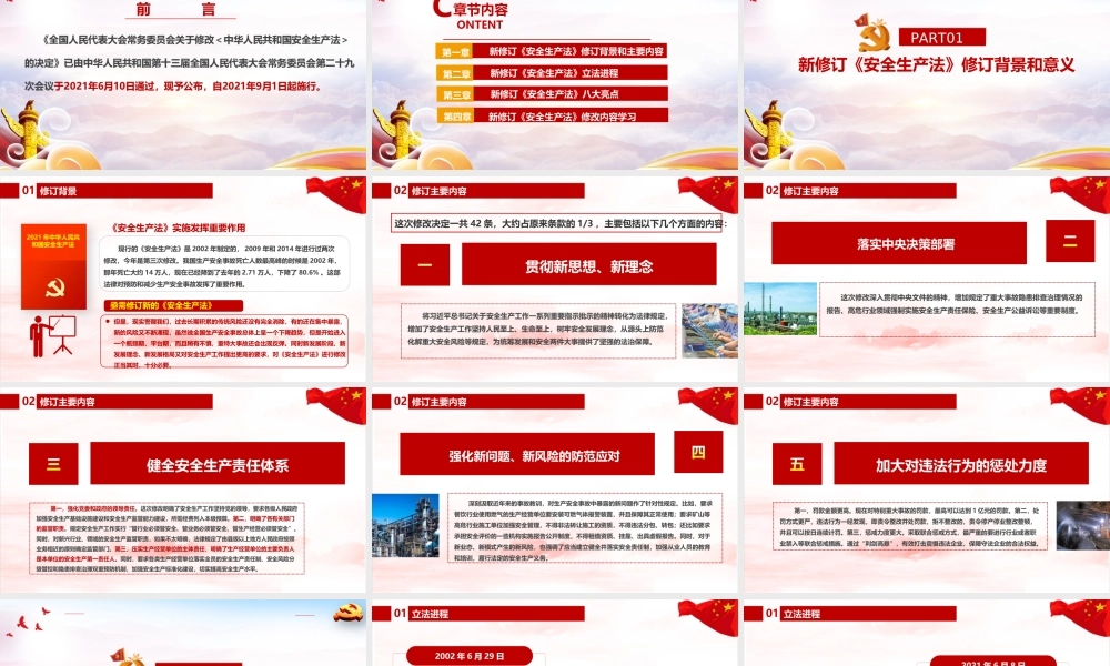 2022年安全生产月PPT 中华人民共和国安全生产法课件ppt.ppt