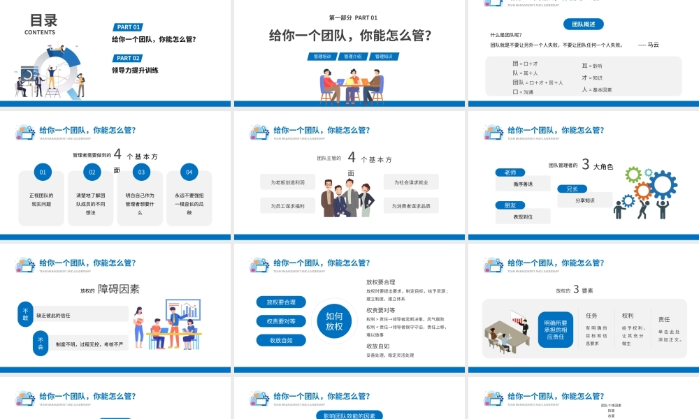 商务风团队管理和领导力培训课件PPT模板.pptx