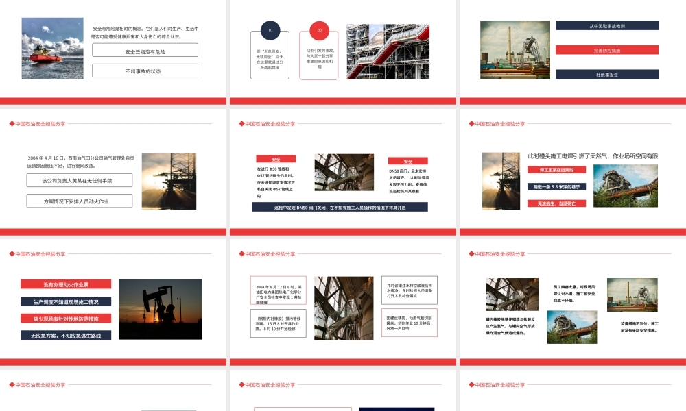 中国石油安全经验分享动态PPT.pptx